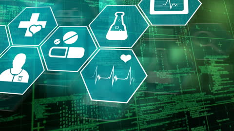 Digital Healthcare Technologies in Data Processing Concept