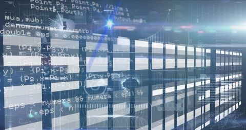 High-Tech Data Processing and Digital Interface in Server Room Concept - Download Free Stock Images Pikwizard.com