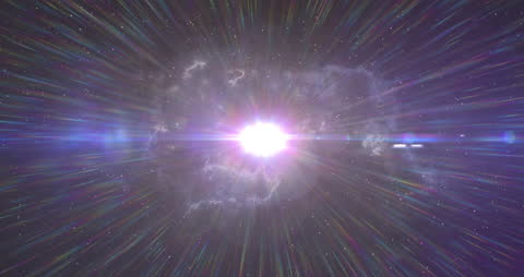 Dynamic Cosmic Explosion with Radiant Light Trails