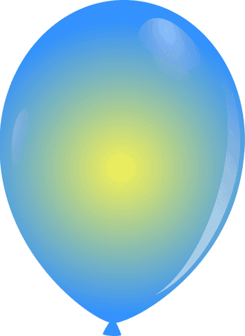transparent gradient balloon with yellow-blue sheen - Download Free Stock Videos Pikwizard.com