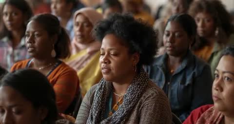 Woman ReflO nesting in Community Gathering Setting