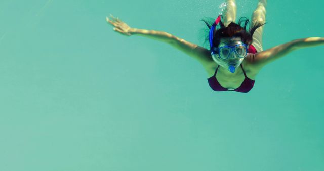 Woman Snorkeling Underwater - Download Free Stock Images Pikwizard.com