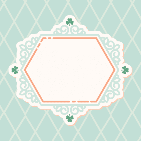 Transparent Hexagonal Frame with Decorative Clover Details - Download Free Stock Videos Pikwizard.com