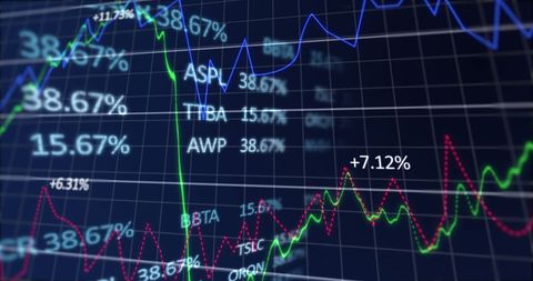 Dynamic Stock Market Analytics with Digital Financial Graphs - Download Free Stock Images Pikwizard.com