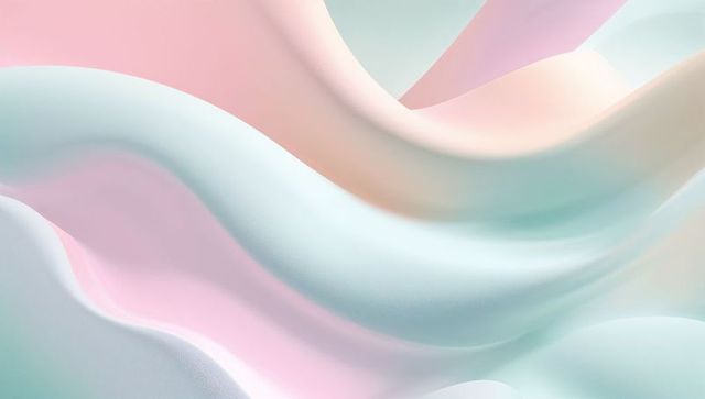 Flowing pastel ribbons creating soft textured waves and subtle light gradients