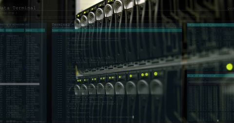 Data Processing with Computer Server for Business Communication - Download Free Stock Images Pikwizard.com