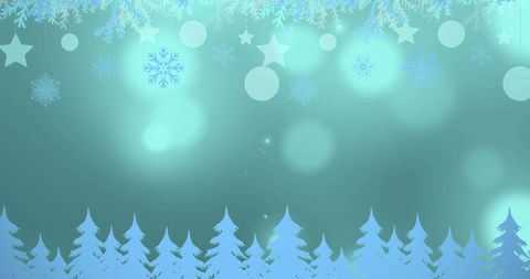 Festive Winter Scene with Snowflakes and Bokeh Lights in Blue Tones - Download Free Stock Images Pikwizard.com