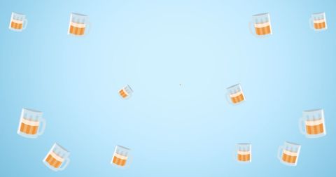 floating beer glasses on blue background for national beer day - Download Free Stock Images Pikwizard.com