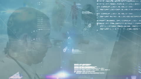 Digital Health Technology Concept with Doctor and Data Overlay