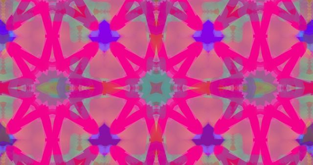 Vibrant Kaleidoscopic Pattern of Bright Pinks and Greens - Download Free Stock Images Pikwizard.com