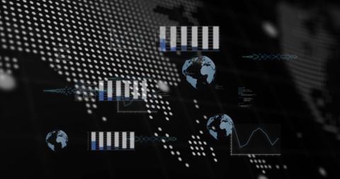Abstract Digital Global Data Context with Map and Graphs - Download Free Stock Images Pikwizard.com