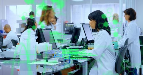 Scientists Analyzing Data in High Tech Laboratory - Download Free Stock Images Pikwizard.com