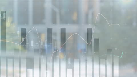 Financial Data Analysis Over Modern Cityscape