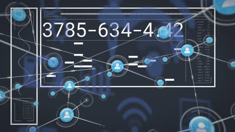 Digital Network Animation with Number Exchange Interface