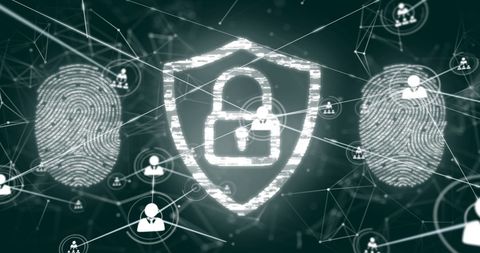 Biometric Security and Network Data Connection Concept - Download Free Stock Images Pikwizard.com