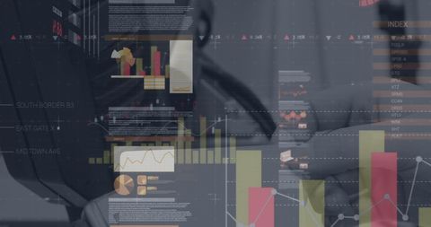 Data visualization and digital payment background