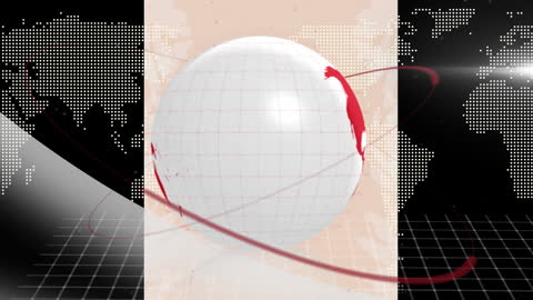 Global Business Data Processing Animation