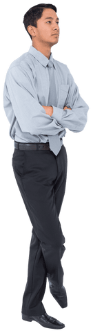 confident businessman with folded arms on transparent background - Download Free Stock Videos Pikwizard.com
