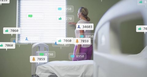 Digital Medical Interaction with Social Media Notifications in Hospital Room