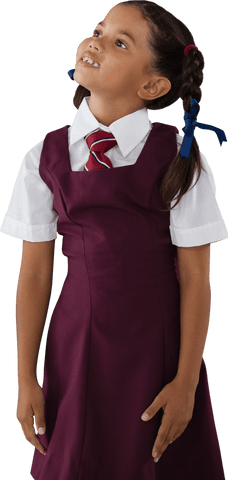 Transparent Young Schoolgirl Looking Determined in Uniform - Download Free Stock Videos Pikwizard.com