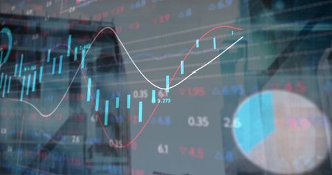 Financial Data Analytics with Urban Skyscrapers in Background - Download Free Stock Images Pikwizard.com