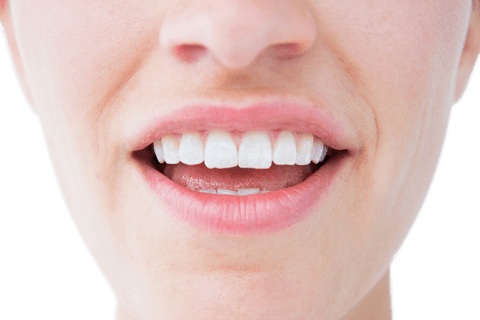 Close Up of Attractive Woman's Partially Open Mouth Revealing Teeth on Transparent Background - Download Free Stock Videos Pikwizard.com