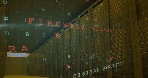 Cybersecurity Threats in Server Room Environment Visualization - Download Free Stock Images Pikwizard.com