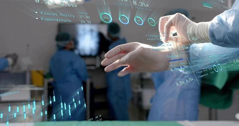 Innovative technology in healthcare with holographic financial data