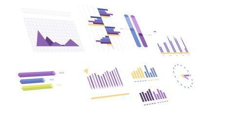 Colorful Abstract Graphs and Charts for Data Analysis and Presentation - Download Free Stock Images Pikwizard.com