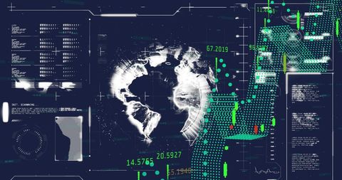 global financial technology interface with data processing - Download Free Stock Images Pikwizard.com