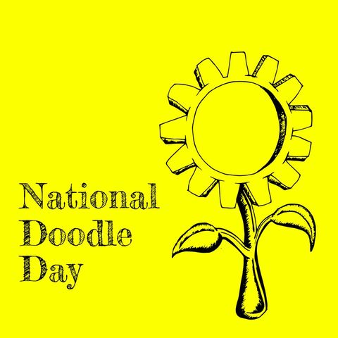 sunflower vector art celebrating national doodle day - Download Free Stock Templates Pikwizard.com