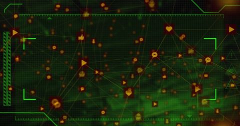 Digital Network Background with Social Media Connect Symbols - Download Free Stock Images Pikwizard.com