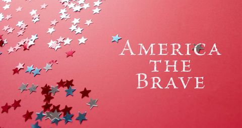 America the Brave Celebration Background with Patriotic Stars