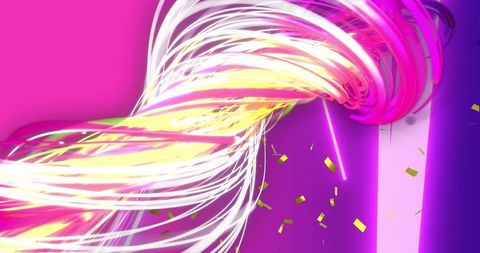 Vibrant confetti with illuminated fiber optic strands