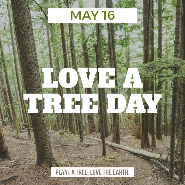 Love a Tree Day Awareness Forest Conservation - Download Free Stock Templates Pikwizard.com