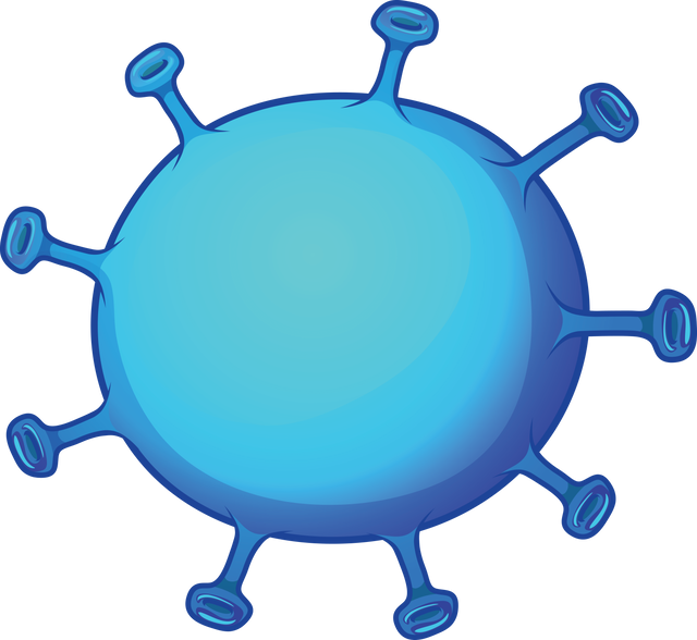 Transparent Vector Illustration of Blue Virus Symbol for Health and Medicine Concepts - Download Free Stock Videos Pikwizard.com