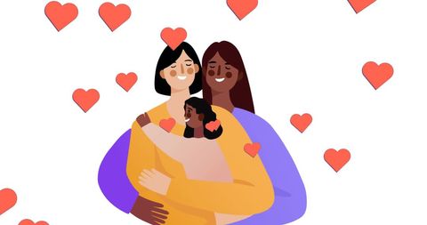 Diverse Lesbian Family with Child Celebrating Love and Unity - Download Free Stock Images Pikwizard.com
