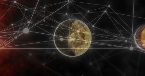 Interconnected Digital Globe Illustrating Global Network Concept - Download Free Stock Images Pikwizard.com