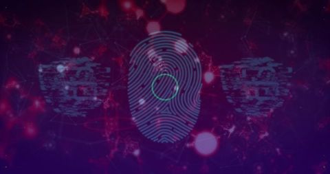 Digital Fingerprint and Futuristic Interfaces Representation