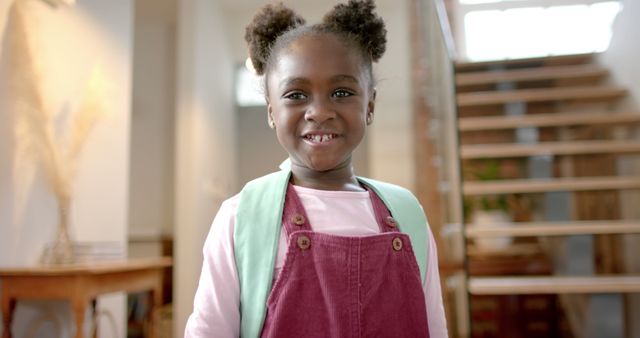 Smiling Young Girl in Cheerful Home Environment - Download Free Stock Images Pikwizard.com