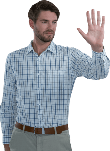 transparent man gesturing stop with firm expression - Download Free Stock Videos Pikwizard.com