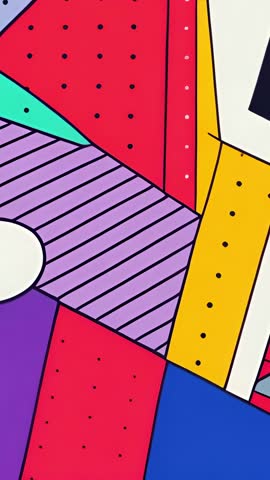 Rotating Geometric Panels Revealing Colored Triangles Vertical Loopable Motion Background