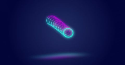 Vibrant Holographic Circles with Futuristic Light Effects