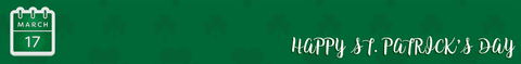 Transparent St. Patrick's Day Banner with Clovers and Calendar Icon - Download Free Stock Videos Pikwizard.com