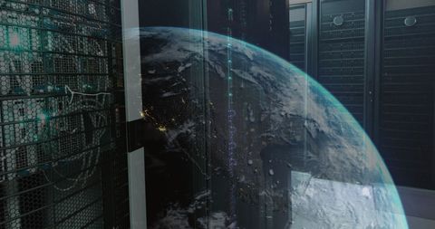 Futuristic Merge of Digital World with Advanced Server Technology - Download Free Stock Images Pikwizard.com