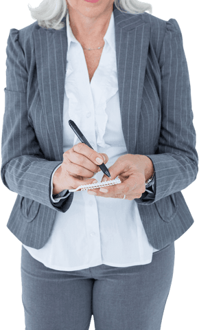 transparent businesswoman writing notes in professional attire - Download Free Stock Videos Pikwizard.com