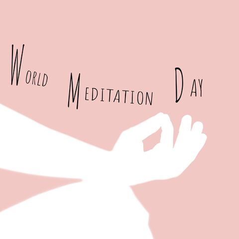 mindful meditation gesture with calming pink background - Download Free Stock Templates Pikwizard.com