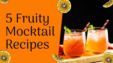 Refreshing Fruity Mocktail Recipes with Citrus Highlights - Download Free Stock Templates Pikwizard.com