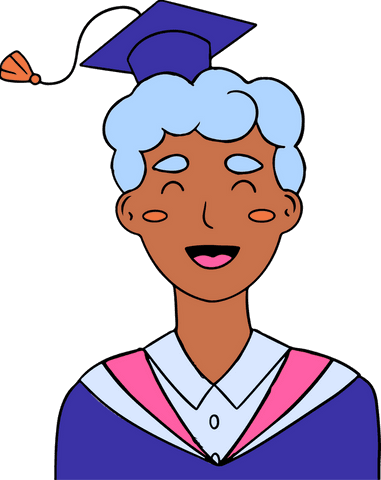 transparent background cartoon graduate in blue gown and mortarboard - Download Free Stock Videos Pikwizard.com