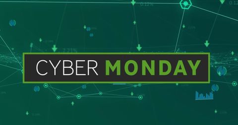 Cyber Monday Digital Shopping Sale Promotion with Network Interface - Download Free Stock Images Pikwizard.com